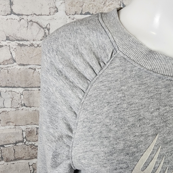 Anthropologie Jason  Yun Peace Dove Ruched Gray Pullover Sweatshirt Size Small - Picture 7 of 14